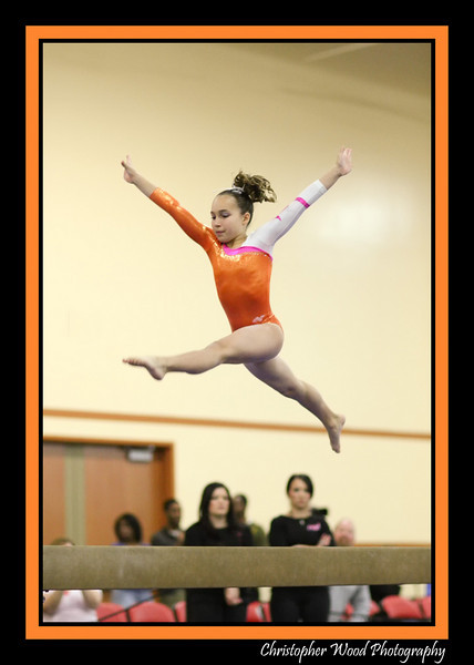 Gymnastics Beam Split Jump