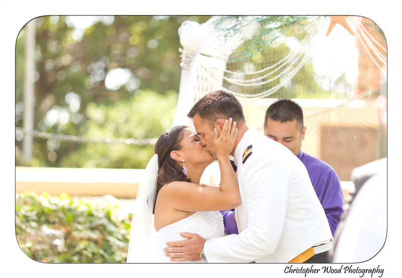 Presidio Park Wedding First Kiss